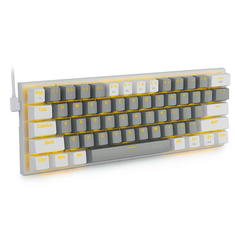 Механична игрална клавиатура с 61 клавиша 60% жична LED