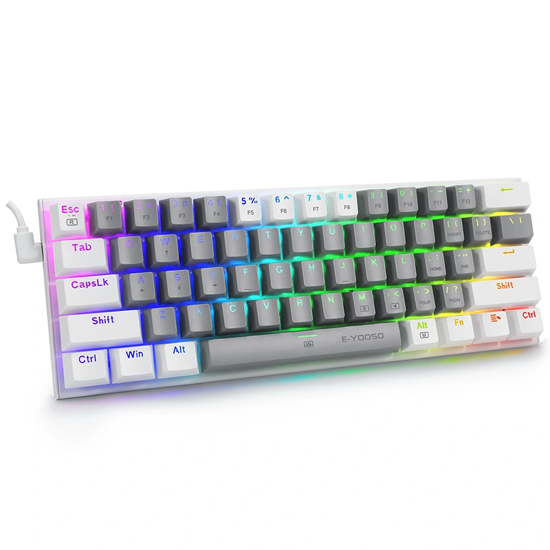 61 клавиша 60% RGB жична игрална механична клавиатура