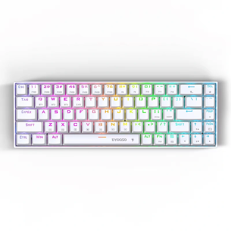 68-клавишна RGB безжична BT 2,4GHz механична клавиатура за игри