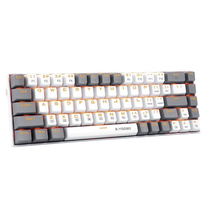 68 клавиша Механична игрална кабелна клавиатура с LED подсветка