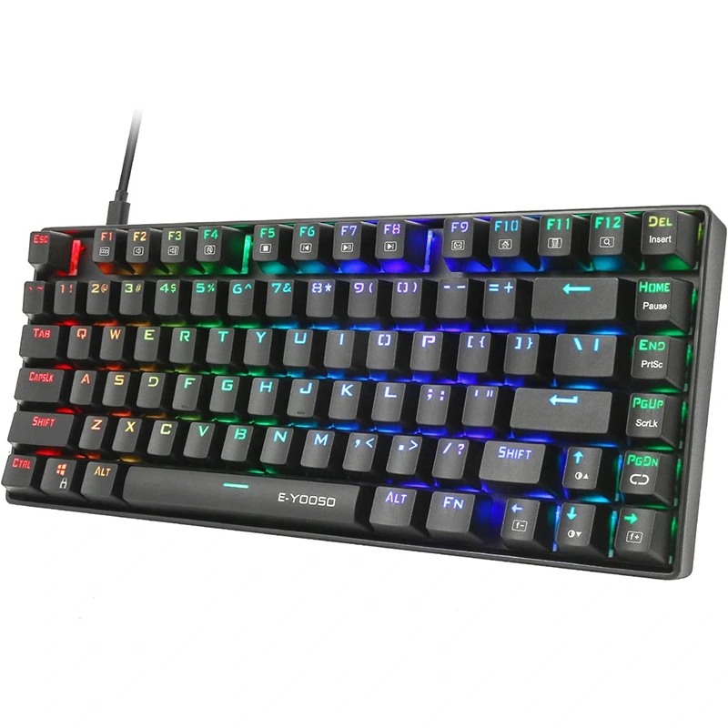Механична игрална клавиатура с 81 клавиша RGB, водоустойчива