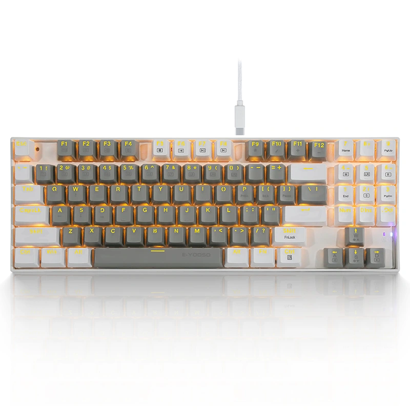 89 клавиша LED кабелна игрална механична клавиатура