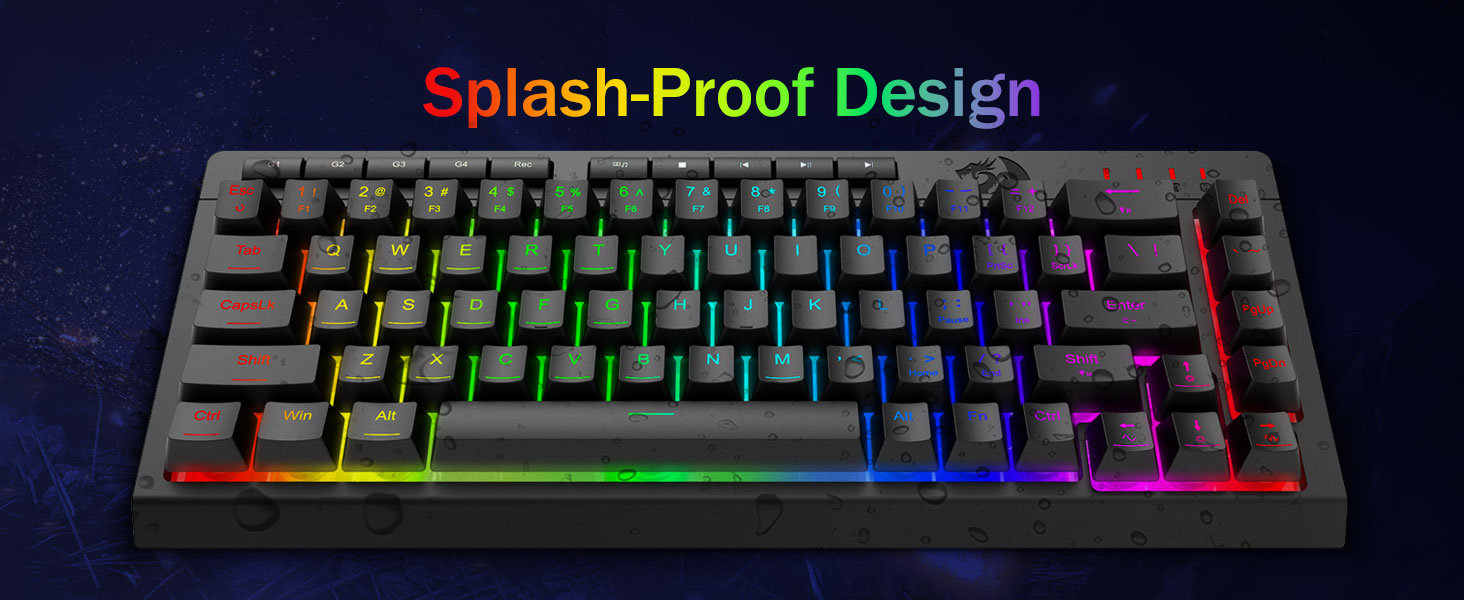 Black K519 Wired Gaming RGB Backlit Keyboard