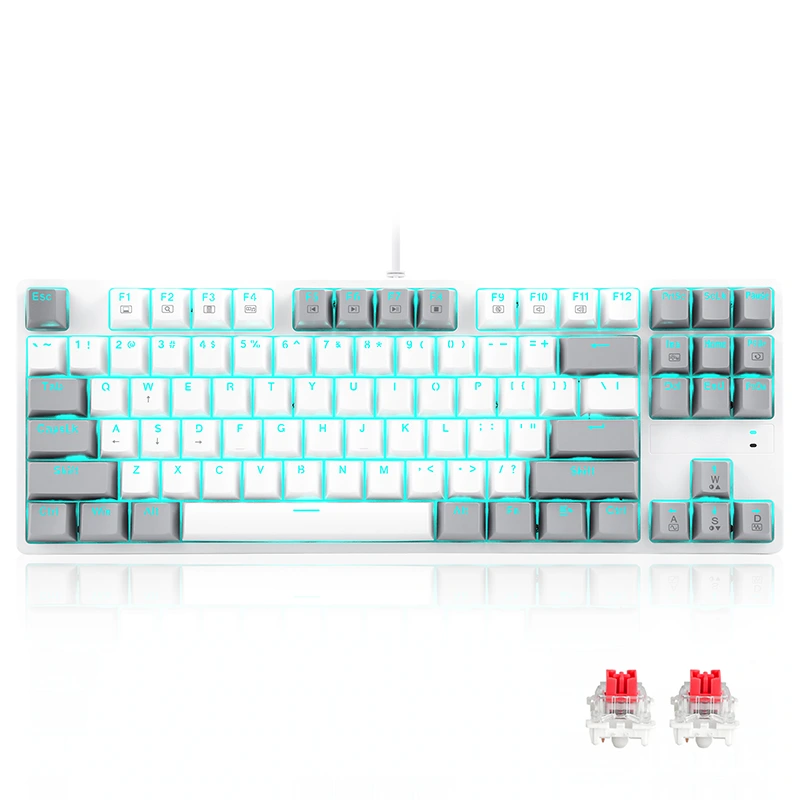 LED 87 клавиша кабелна механична клавиатура за игри